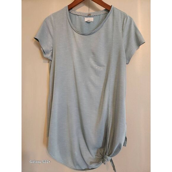 T48 CUPIO Seafoam green side knot tee - Picture 1 of 9